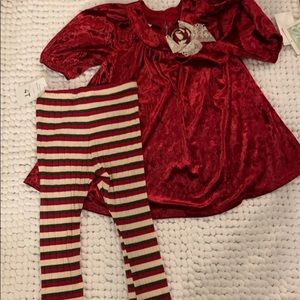 Classy Burgundy Top & Bottom Set (Sz 4T)